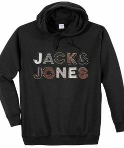 Am billigsten 👏 Jack & Jones Kapuzensweatshirt »Herren Übergrößen Jack & Jones Hoodie JCOBOOSTER schwarz Logoprint« 👍