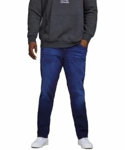 Billig ⭐ Jack & Jones Stoffhose »JACK & JONES +Fit Herren Slim Fit-Jeans 5-Pocket-Hose Glenn GE 106 Indigo Knit Große Größe 👖 Jeans-Hose Blau« ⭐ -Offizieller Jones-Shop 0548615f 6d31 55e8 9e07 7778896a5af1