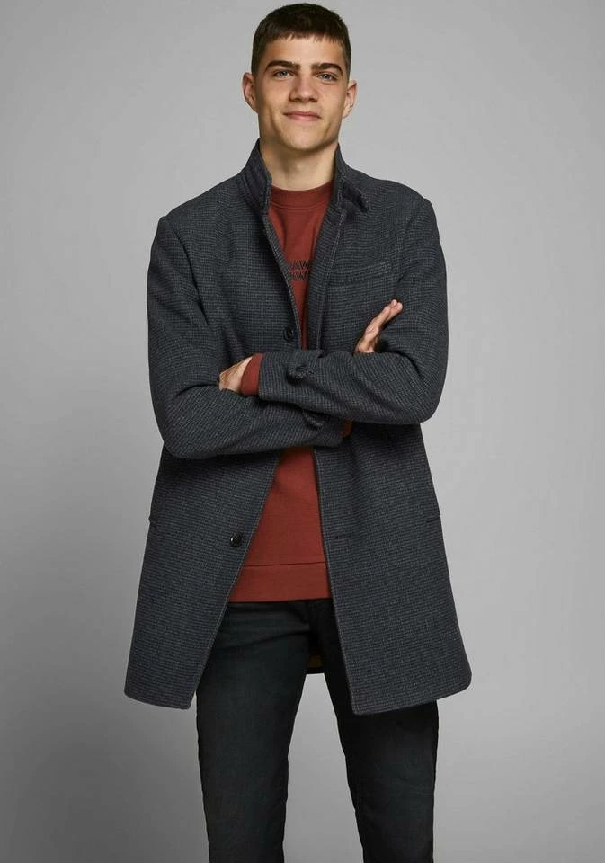 Budget ✔️ Jack & Jones Wollmantel »BLAMELTON WOOL 🧥 COAT« Khaki, Schwarz, Hellgrau, Grau 🤩 1 Budget ✔️ Jack & Jones Wollmantel »BLAMELTON WOOL 🧥 COAT« Khaki, Schwarz, Hellgrau, Grau 🤩