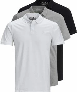 Bestpreis ✔️ Jack & Jones Poloshirt »Basic« (3-tlg., 3er Pack) slimfit / figurbetont geschnitten Mix13 (RO#ft5_slash#GR#ft5_slash#BL), Mix3 (BL#ft5_slash#WH#ft5_slash#NA), Schwarz, Mix5 (WH#ft5_slash#GR#ft5_slash#NA) ✔️ -Offizieller Jones-Shop 0aa0bfdc b3f4 5d3f a9d1 513e8507adb3