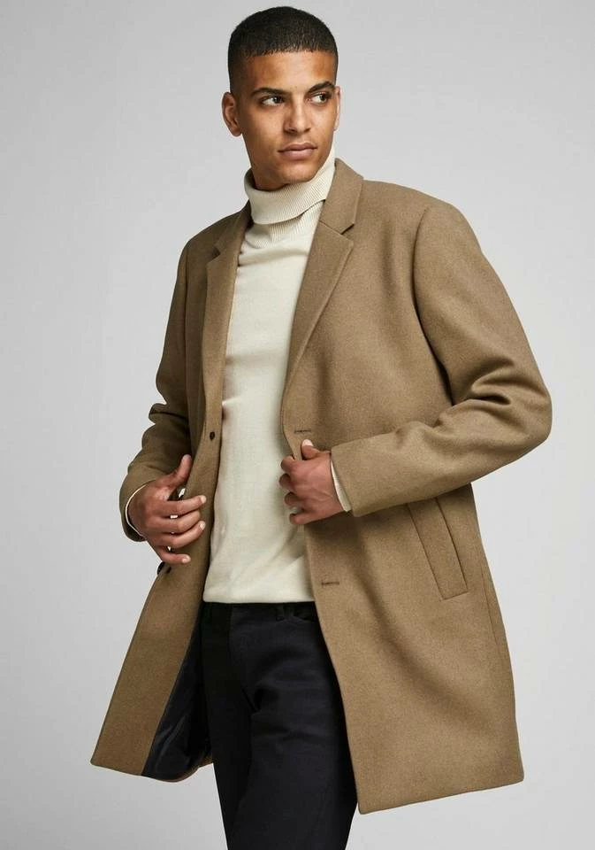 Neu 😍 Jack & Jones Wollmantel »MOULDER WOOL 🧥 COAT« Khaki, Schwarz 🎁 4 Neu 😍 Jack & Jones Wollmantel »MOULDER WOOL 🧥 COAT« Khaki, Schwarz 🎁 – Bild 4
