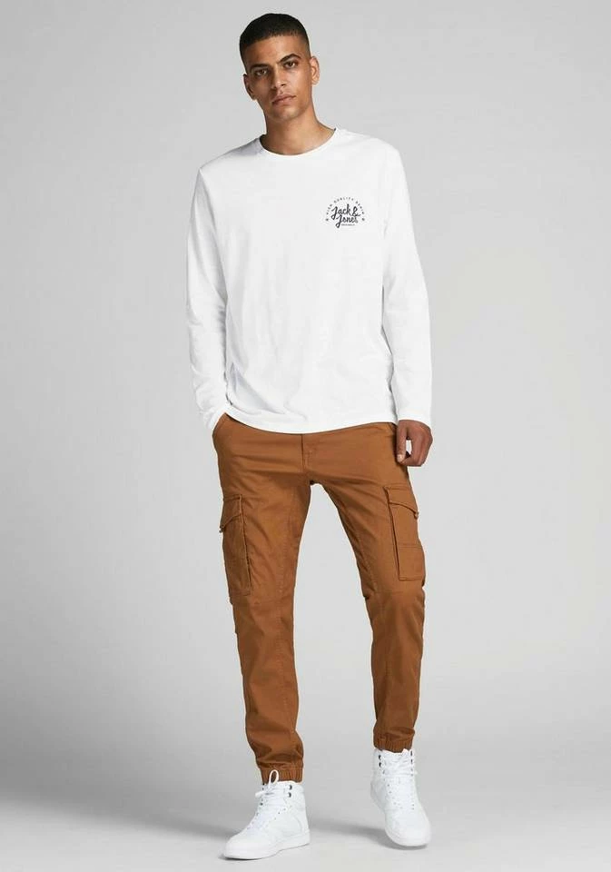Auslauf 🧨 Jack & Jones Langarmshirt »KIMBEL TEE CREW NECK« Navy, Hellgrau-meliert, Weiß 💯 5 Auslauf 🧨 Jack & Jones Langarmshirt »KIMBEL TEE CREW NECK« Navy, Hellgrau-meliert, Weiß 💯 – Bild 5