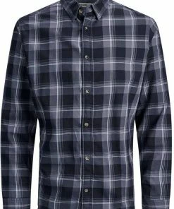 Aktion 🔔 Jack & Jones Karohemd »PLAIN LOGAN 👚 SHIRT« Navy, Weiß-rot, Rot-blau 👏