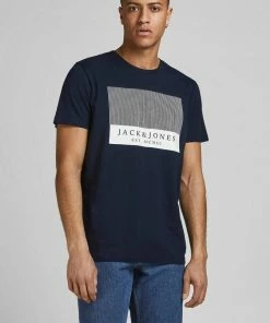 Aktion 🧨 Jack & Jones T-Shirt »STROKE TEE CREW NECK« Wei&szlig;, Blau, Navy ✔️ -Offizieller Jones-Shop 12f3f17a 407e 5c86 8ef9 4121345f7f96