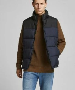 Blitzangebot 😍 Jack & Jones Steppweste »PAUL BODYWARMER COLLAR« Navy, Schwarz 🎉