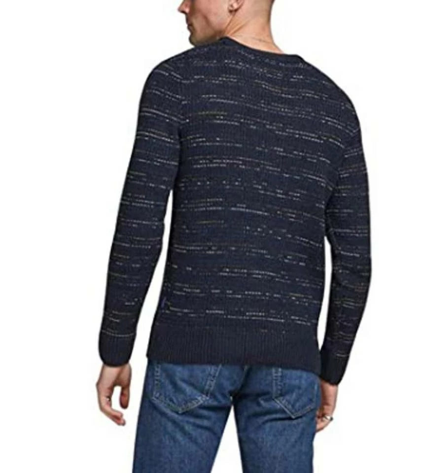 Blitzangebot 🎁 Jack & Jones Rundhalspullover »JACK & JONES Herren Winter-Pullover Strick-Pulli Groove Knit Crew Neck Sweater Navy« 😀 4 Blitzangebot 🎁 Jack & Jones Rundhalspullover »JACK & JONES Herren Winter-Pullover Strick-Pulli Groove Knit Crew Neck Sweater Navy« 😀 – Bild 4