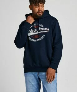 Bester Verkauf 👍 Jack & Jones Kapuzensweatshirt »LOGO SWEAT HOOD« Bis Größe 6XL Anthrazit, Navy, Hellgrau-meliert, Rot 👏