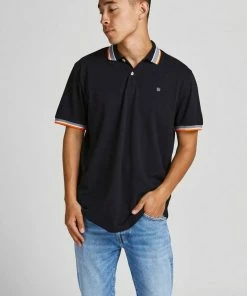 Neu ❤️ Jack & Jones Poloshirt »NEON PAULOS SS POLO« Navy, Schwarz 🤩