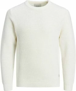 Neu 👏 Jack & Jones Rundhalspullover »BRAD KNIT CREW NECK« Navy, Weiß 🔔