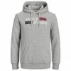 Top 10 🧨 Jack & Jones Kapuzensweatshirt »Übergrößen Jack & Jones Hoodie grau melange cooler Logoprint« 🥰