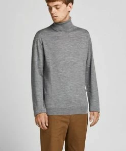 Billig 😉 Jack & Jones Rollkragenpullover »MARK MERINO ROLL NECK« Grau-meliert, Schwarz 🥰