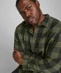 Billig 🤩 Jack & Jones Karohemd »GINGHAM TWILL 👚 SHIRT« Bis Größe 6XL Rot-kariert, Bordeaux-kariert, Olivgrün-kariert ❤️ -Offizieller Jones-Shop 20780288 c3c8 5a35 8889 640f23058633