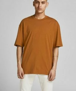 Billig 😀 Jack & Jones T-Shirt »BRINK TEE CREW NECK« Sea Spray, Hellbraun, Wei&szlig;, Helloliv 🎁