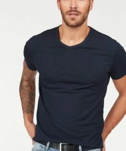 Coupon 🔥 Jack & Jones T-Shirt »SLIM- FIT BASIC TEE V-NECK« mit V-Ausschnitt White, Light Grey Melange, Black, Navy Blazer 🥰 -Offizieller Jones-Shop 22929336