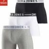 Neu ✨ Jack & Jones Boxer »Sense Trunks« (3 Stück) Schwarz | weiß | grau-meliert, White, Black, Schwarz 🥰