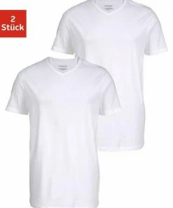 Aktion ⌛ Jack & Jones T-Shirt »V-Neck« (2er-Pack) Weiß, Schwarz ⌛