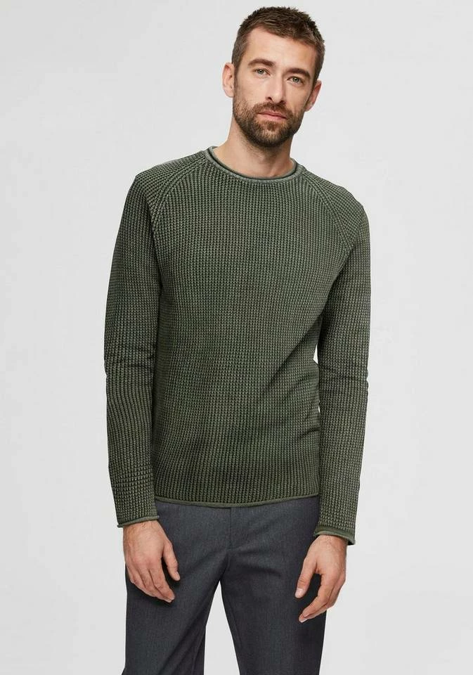 Großhandel 😉 Jack & Jones Rundhalspullover »MAX KNIT CREW NECK« Schwarz, Olivgrün 🎉 5 Großhandel 😉 Jack & Jones Rundhalspullover »MAX KNIT CREW NECK« Schwarz, Olivgrün 🎉 – Bild 5
