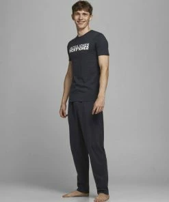 Am billigsten ❤️ Jack & Jones Schlafanzug »JONES LOUNGE« (2 tlg) Light Grey Melange #ft5_slash# White, Dark Navy 😀 -Offizieller Jones-Shop 2775cc22 e236 4814 85e2 94814821c292