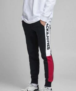 Billig 🧨 Jack & Jones Sweathose »BLOCKING SWEAT PANT« Navy, Black, Hellgrau-meliert, Crockery ⌛ -Offizieller Jones-Shop 28cfb569 807c 5673 b706 5392ad63ee04