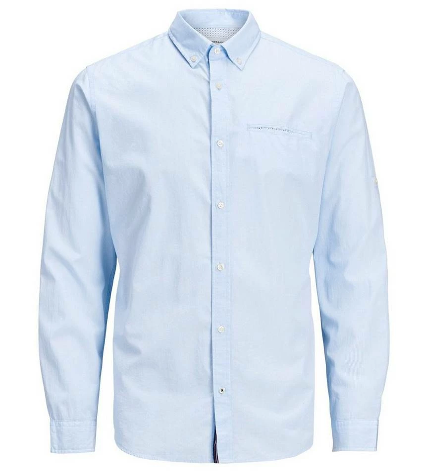 Budget 🔥 Jack & Jones Langarmhemd »JACK & JONES Herren Baumwoll-Hemd Button Down-Hemd Tape Detail 👚 Shirt Business-Hemd Hellblau« ❤️ 5 Budget 🔥 Jack & Jones Langarmhemd »JACK & JONES Herren Baumwoll-Hemd Button Down-Hemd Tape Detail 👚 Shirt Business-Hemd Hellblau« ❤️ – Bild 5