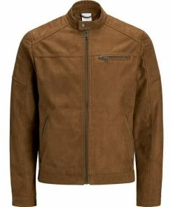 Großhandel 🤩 Jack & Jones Lederjacke »3930« (1-St) Kunstleder Jacke Biker Blouson Bomberjacke JJEROCKY Übergangsjacke Hellgrün, Beige, Hellbraun, Schwarz-2 🔔 -Offizieller Jones-Shop 2a81df0f 4733 567a a559 7d78f26cf26c