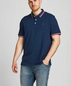 Großhandel 😉 Jack & Jones Poloshirt »Paulus Polo« bis Größe 6XL Bright Cobalt, Rio Red, Denim Blue, Navy 🎁 -Offizieller Jones-Shop 2d360b41 1405 5551 ac58 ccdfff9bc16c