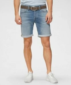 Bestpreis 🛒 Jack & Jones Bermudas »RICK ICON« Blue Denim, Dark Blue, Blue-destroyed-Effekte, Light Blue Denim 🔔