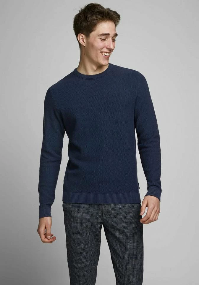 Top 10 🧨 Jack & Jones Rundhalspullover »Pullover AARON« Schwarz, Navy, Weiß, Schwarz-meliert 🧨 8 Top 10 🧨 Jack & Jones Rundhalspullover »Pullover AARON« Schwarz, Navy, Weiß, Schwarz-meliert 🧨 – Bild 8