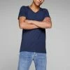 Coupon 🔥 Jack & Jones T-Shirt »SLIM- FIT BASIC TEE V-NECK« mit V-Ausschnitt White, Light Grey Melange, Black, Navy Blazer 🥰