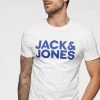 Coupon 🎉 Jack & Jones T-Shirt »CORP LOGO TEE« mit Logoprint Olivgr&uuml;n, Dunkelblau, Hawthorne Rose, Wei&szlig; ✨