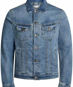 Top 10 🎁 Jack & Jones 👖 Jeansjacke »ALVIN JACKET« Hellblau, Schwarz, Black-denim 🔥 -Offizieller Jones-Shop 32685179