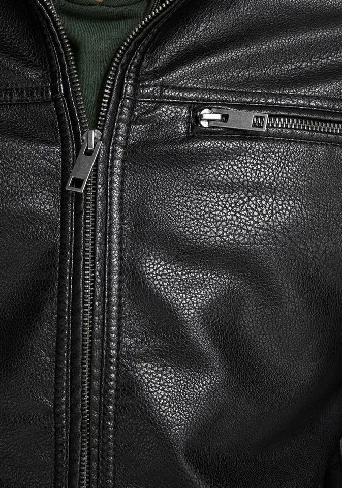 Blitzangebot 😉 Jack & Jones Bikerjacke »ROCKY JACKET« Offwhite, Black, Schwarz, Braun 🎁 8 Blitzangebot 😉 Jack & Jones Bikerjacke »ROCKY JACKET« Offwhite, Black, Schwarz, Braun 🎁 – Bild 8