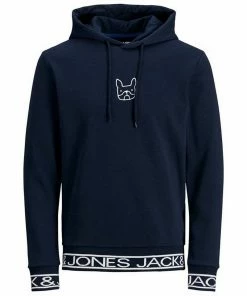Aktion 🌟 Jack & Jones Hoodie »JACK & JONES Herren Kapuzen-Pulli Hoodie Aarons Sweat Hood Sweater Navy« 🎉