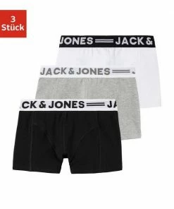 Bestpreis ⭐ Jack & Jones Boxer (3 Stück) Mix, Schwarz, Schwarz | grau-meliert | wei&szlig;, Black #ft5_slash# Black 😀 -Offizieller Jones-Shop 36544986