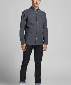 Aktion 🧨 Jack & Jones Langarmhemd »THOMAS DETAIL 👚 SHIRT« Navy, Dark-Navy, Dunkelblau, Dark Navy 12181541 ✨ -Offizieller Jones-Shop 36a87e1f daf0 57d1 a577 88e21166b41e