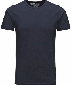 Brandneu 🧨 Jack & Jones T-Shirt »BASIC O-NECK TEE« Navy blue, Light grey melange, Optical white, Black 🎁 -Offizieller Jones-Shop 37148835