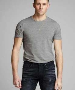 Brandneu 🧨 Jack & Jones T-Shirt »BASIC O-NECK TEE« Navy blue, Light grey melange, Optical white, Black 🎁 -Offizieller Jones-Shop 37149058