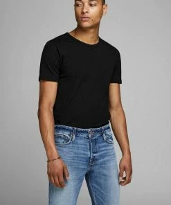 Brandneu 🧨 Jack & Jones T-Shirt »BASIC O-NECK TEE« Navy blue, Light grey melange, Optical white, Black 🎁 -Offizieller Jones-Shop 37149124