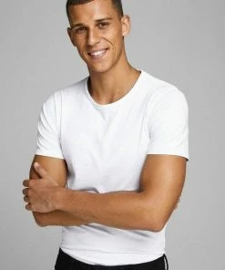 Brandneu 🧨 Jack & Jones T-Shirt »BASIC O-NECK TEE« Navy blue, Light grey melange, Optical white, Black 🎁 -Offizieller Jones-Shop 37149171