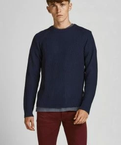 Schlussverkauf ❤️ Jack & Jones Rundhalspullover »PANNEL KNIT CREW NECK« Gelb, Oliv, Navy, Weinrot 🎁 -Offizieller Jones-Shop 3b20f57f 3f49 5a79 806a f14a85e4f788