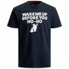 Rabatt 🧨 Jack & Jones Rundhalsshirt »Jack & Jones Xmas T-Shirt große Größen navy cool bedruckt« 🔥