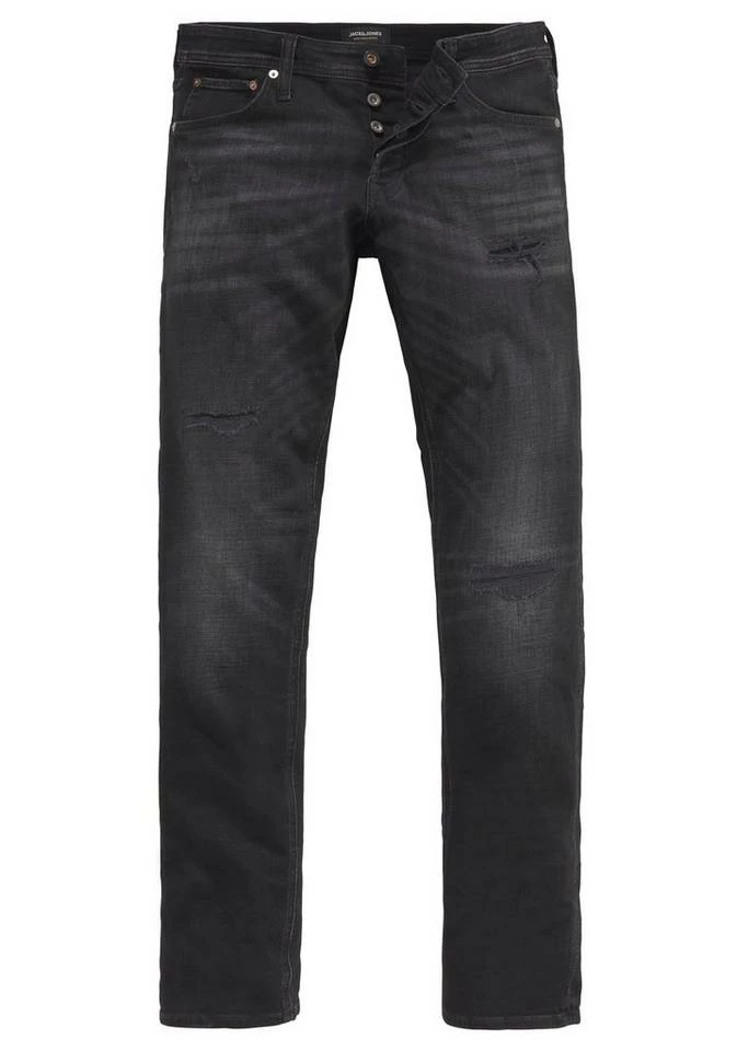 Brandneu 😀 Jack & Jones Slim-fit-Jeans »TIM JJORIGINAL« Black-denim, Blue-destroyed-Effekte, Dark-blue 🛒 5 Brandneu 😀 Jack & Jones Slim-fit-Jeans »TIM JJORIGINAL« Black-denim, Blue-destroyed-Effekte, Dark-blue 🛒 – Bild 5