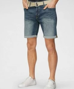 Aktion ✔️ Jack & Jones Bermudas »Rick« Blue Denim, Light Blue Denim, Black Denim, Light-blue-destroyed-Effekte ✨ -Offizieller Jones-Shop 3fd25d4c 951d 57a3 a024 8239e0dddef6