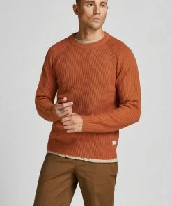 Schlussverkauf ❤️ Jack & Jones Rundhalspullover »PANNEL KNIT CREW NECK« Gelb, Oliv, Navy, Weinrot 🎁 -Offizieller Jones-Shop 411f61e2 4f1a 593f 9093 8b33cf4ce995