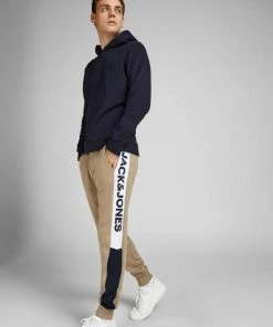 Billig 🧨 Jack & Jones Sweathose »BLOCKING SWEAT PANT« Navy, Black, Hellgrau-meliert, Crockery ⌛ -Offizieller Jones-Shop 48774bf5 10b2 4fab ba51 505e1e4f88f2