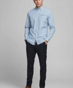 Aktion 🧨 Jack & Jones Langarmhemd »THOMAS DETAIL 👚 SHIRT« Navy, Dark-Navy, Dunkelblau, Dark Navy 12181541 ✨ -Offizieller Jones-Shop 49ac8b7a 4f8a 50d2 86e0 3950bdea19ea