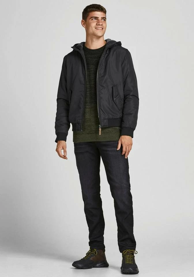 Billig 🥰 Jack & Jones Bomberjacke »FLYNN HODDED BOMBER« Schwarz, Olivgrün 👏 4 Billig 🥰 Jack & Jones Bomberjacke »FLYNN HODDED BOMBER« Schwarz, Olivgrün 👏 – Bild 4