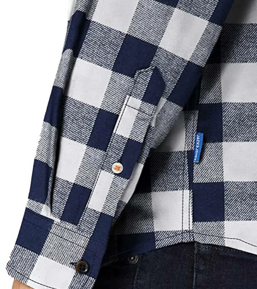 Bestes Angebot ✔️ Jack & Jones Langarmhemd »JACK & JONES Herren Karo-Hemd Flanell Langarm-Hemd Jan 👕 Shirt Longsleeve Freizeit-Hemd Blau/Weiß« 🔥 3 Bestes Angebot ✔️ Jack & Jones Langarmhemd »JACK & JONES Herren Karo-Hemd Flanell Langarm-Hemd Jan 👕 Shirt Longsleeve Freizeit-Hemd Blau/Weiß« 🔥 – Bild 3