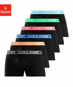 Bestpreis 👏 Jack & Jones Boxer (6 Stück) Großpackung Schwarz | schwarz | schwarz | navy | navy | navy, Navy | bordeaux | weiß | anthrazit-meliert | petrol | schwarz, Schwarz, Blau | pink | schwarz | grün | hellblau | orange ⌛