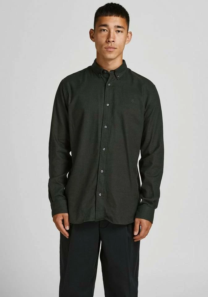 Bestes Angebot 🔥 Jack & Jones Langarmhemd »PERFECT TWIST 👚 SHIRT« Grau-meliert, Dunkelgrün, Navy ❤️ 9 Bestes Angebot 🔥 Jack & Jones Langarmhemd »PERFECT TWIST 👚 SHIRT« Grau-meliert, Dunkelgrün, Navy ❤️ – Bild 9